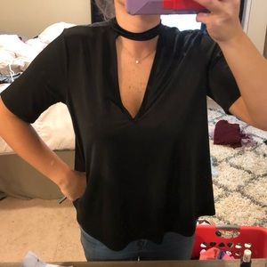 Black V neck from Vestique